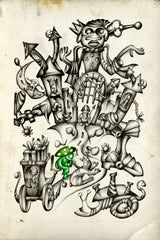 A gray mushroom cabbie No. 2 Poster och Canvastavla