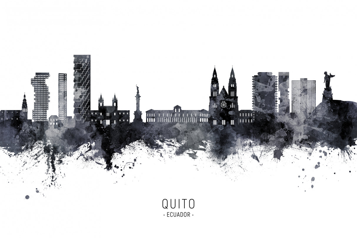 Quito Ecuador Skyline Poster och Canvastavla