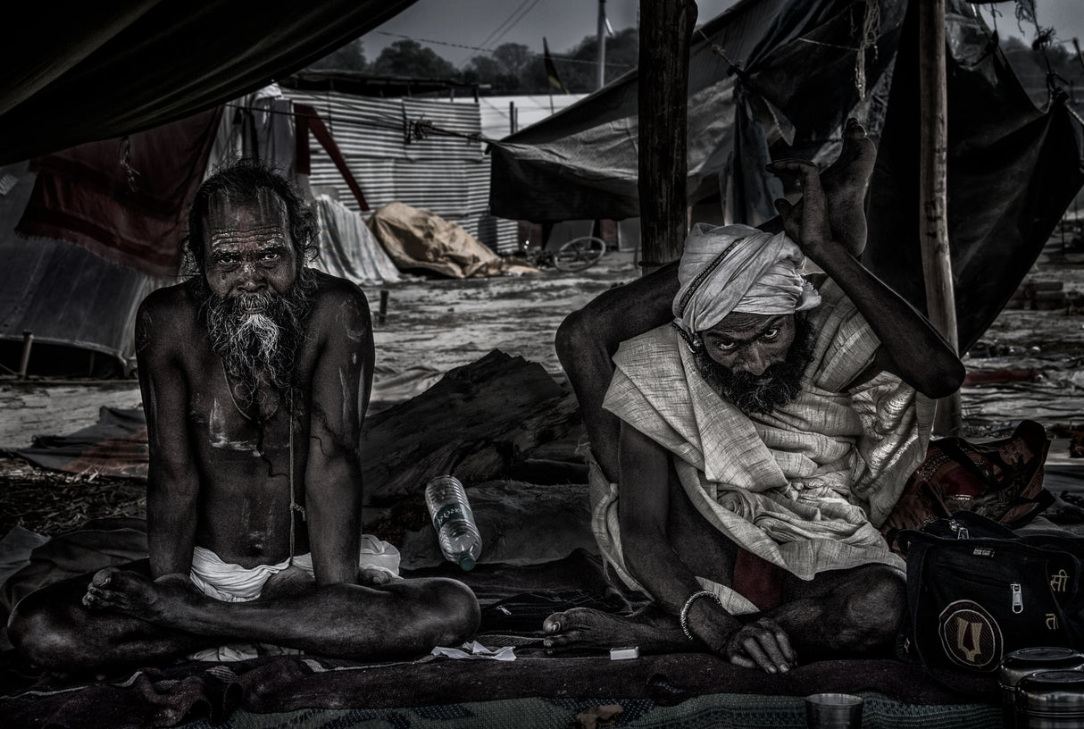 At a Kumbh Mela in Prayagraj - India Poster och Canvastavla