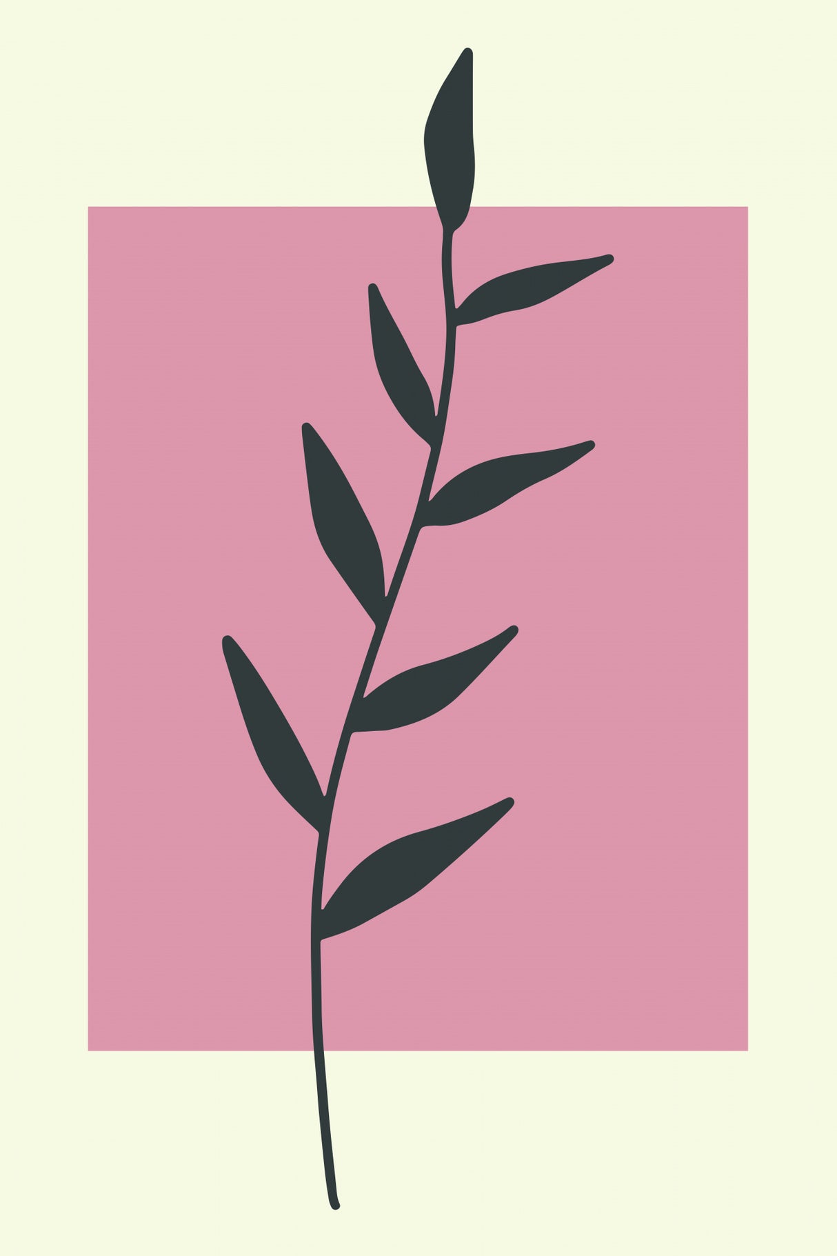 Abstract Minimal Plants #1 Poster och Canvastavla