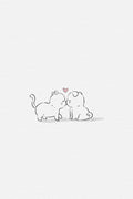 Cat and Dog In Love Home Poster och Canvastavla