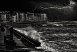 Dark stormy evening in Normandy Poster och Canvastavla