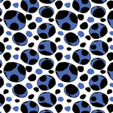 Spotty Retro Navy Blue Poster och Canvastavla