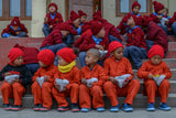 young monks in lunch time india Poster och Canvastavla