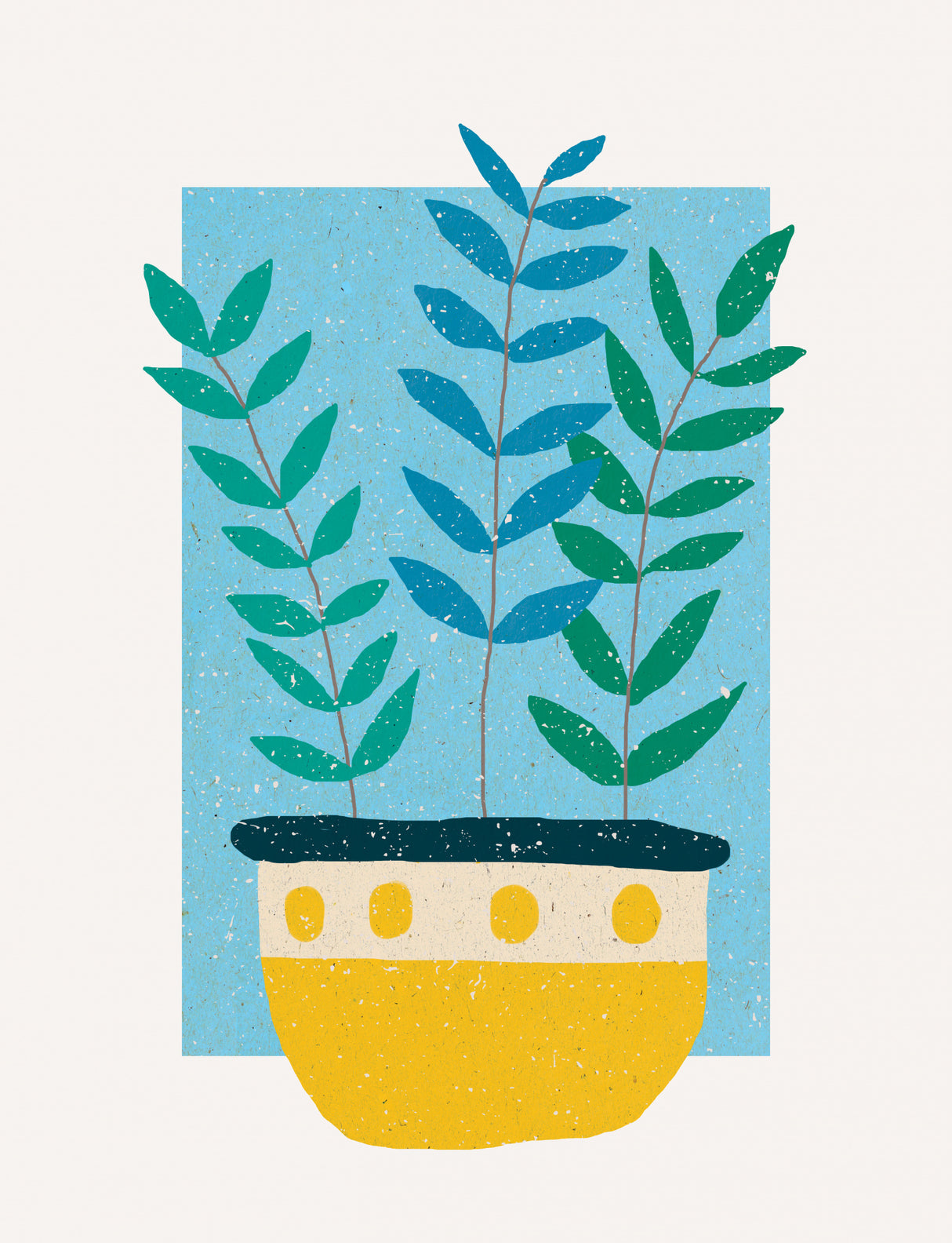 Plant &amp; Blue Sky Poster och Canvastavla