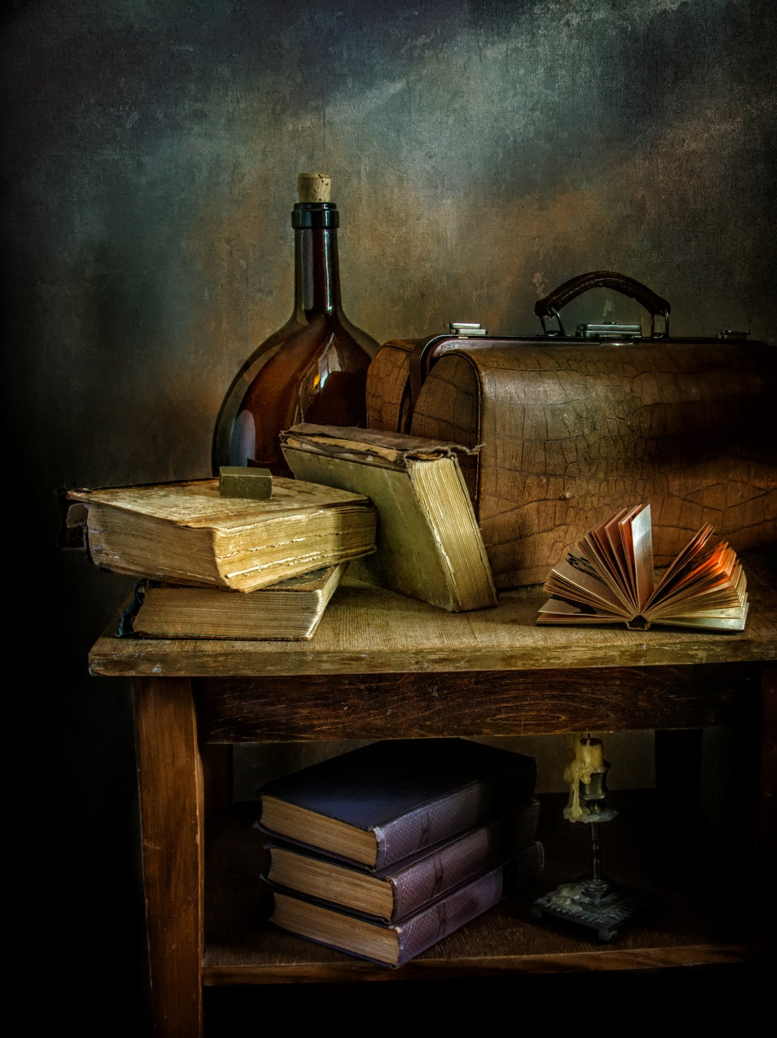 still life with books. Poster och Canvastavla