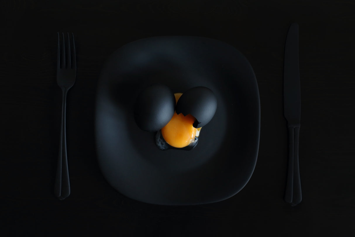 Malevich's breakfast. Or the black square. Poster och Canvastavla
