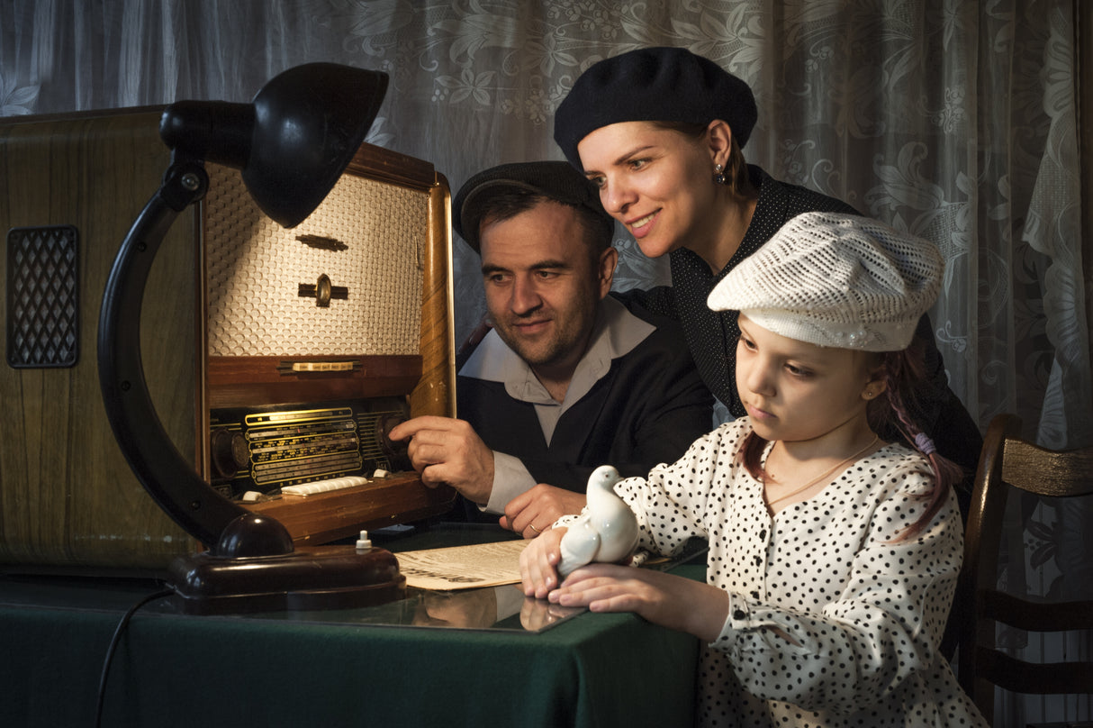 Soviet family. 1957 year. Poster och Canvastavla