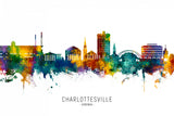 Charlottesville Virginia Skyline Poster och Canvastavla