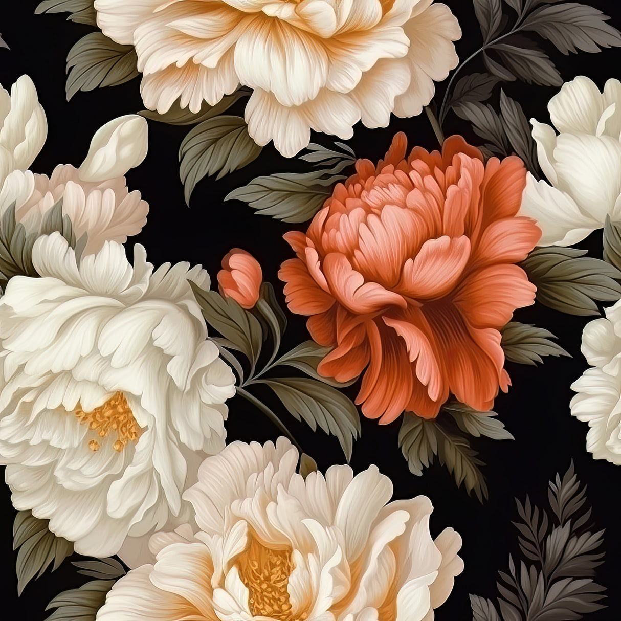 Wall Mural Bold Flower 2 Poster och Canvastavla