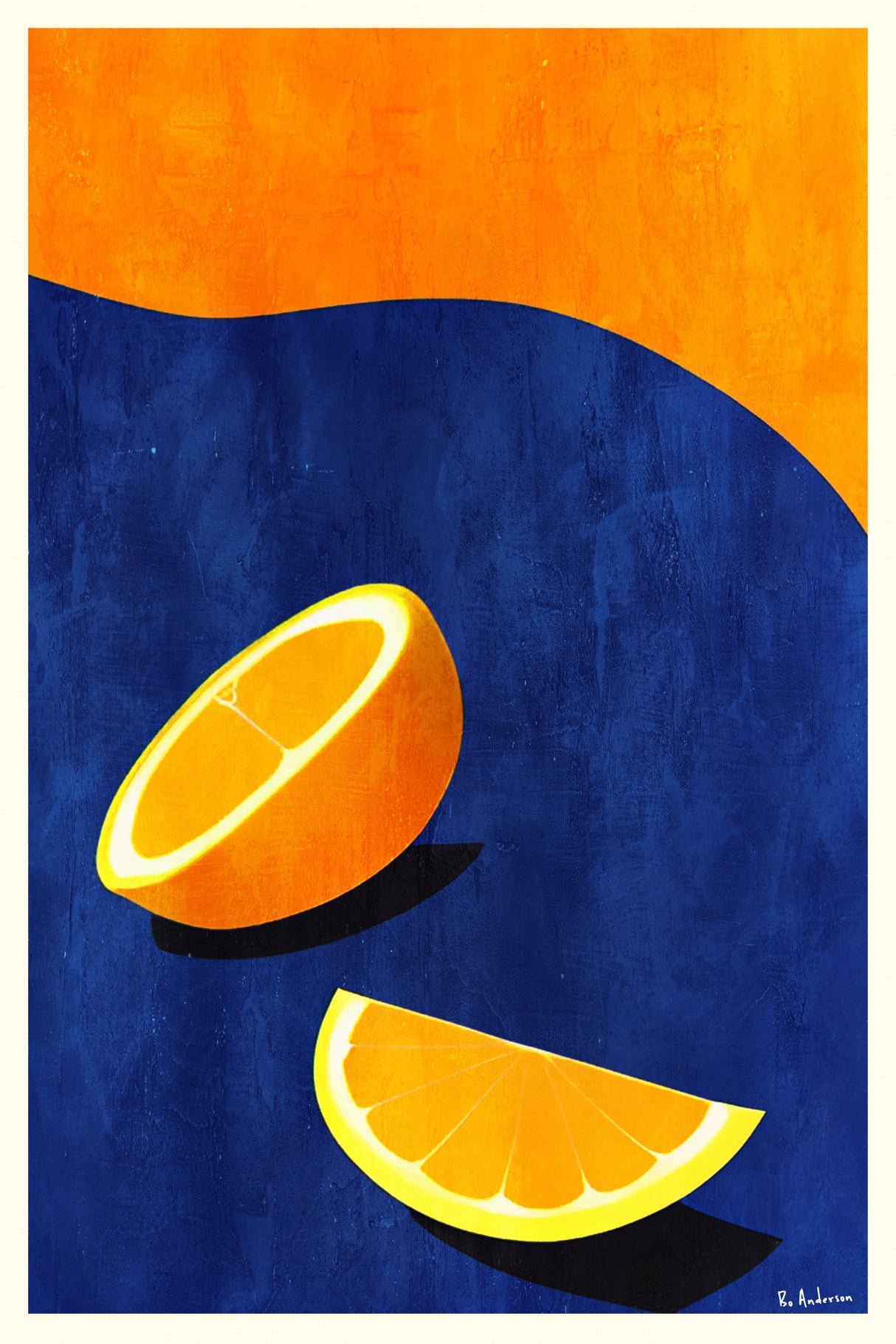 Petit Déjeuner, Deux Oranges Poster och Canvastavla