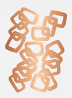 Copper Rectangle Chain Poster och Canvastavla