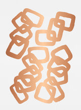Copper Rectangle Chain Poster och Canvastavla