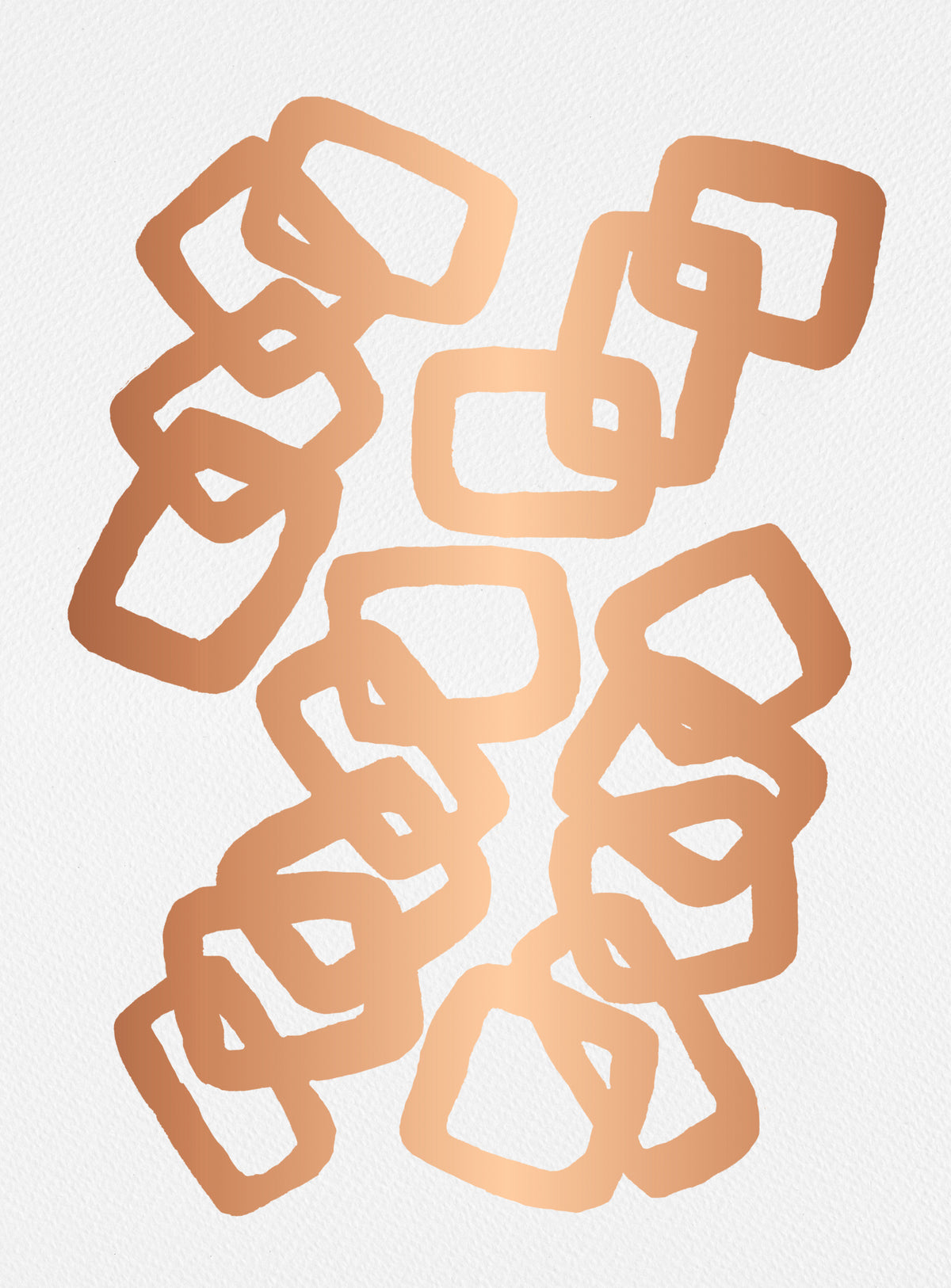 Copper Rectangle Chain Poster och Canvastavla