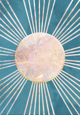 Blue Boho Sunshine Poster och Canvastavla