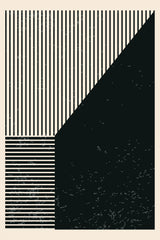 Black and White Lines Series #4 Poster och Canvastavla