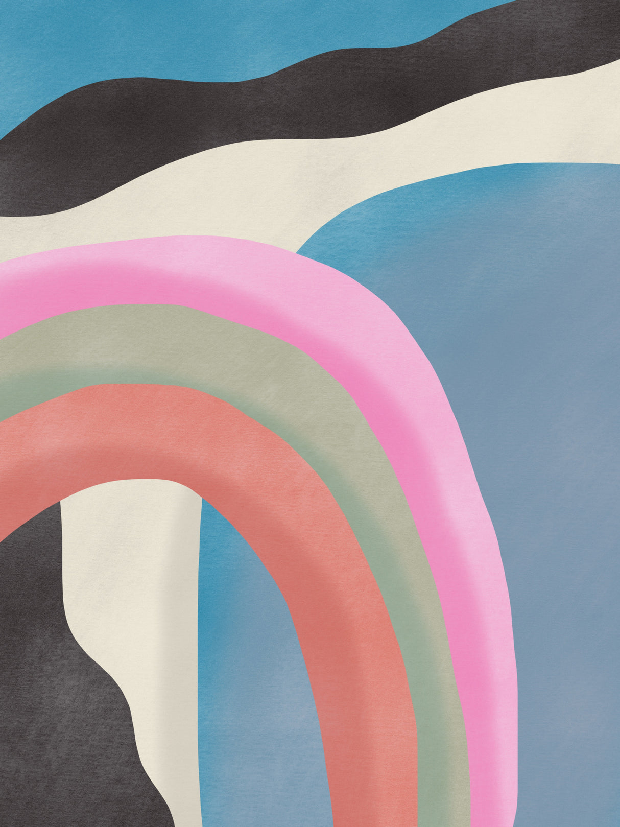 Tropical Rainbow Shapes Poster och Canvastavla