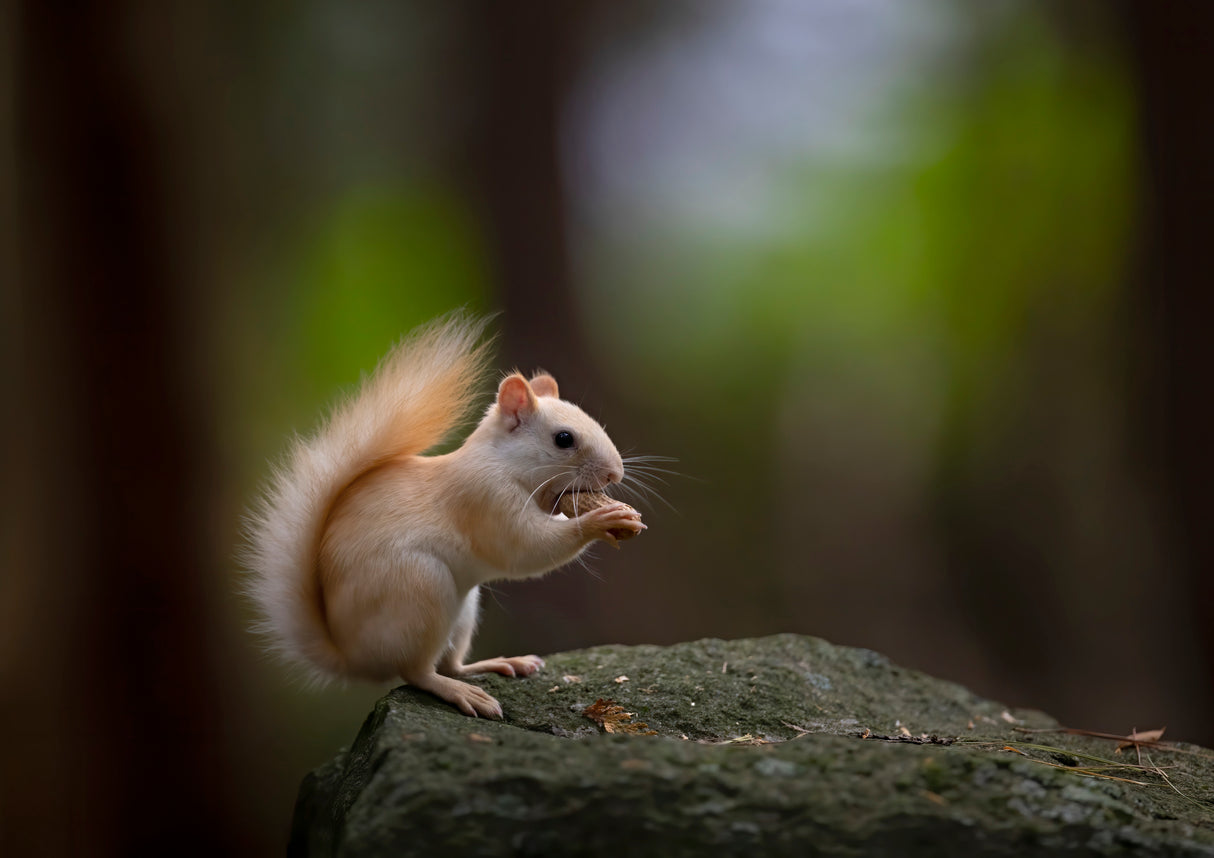 Leucistic Red Squirrel Poster och Canvastavla