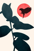 Japanese Bird Poster och Canvastavla