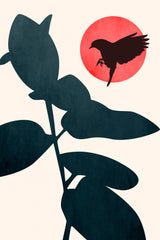 Japanese Bird Poster och Canvastavla