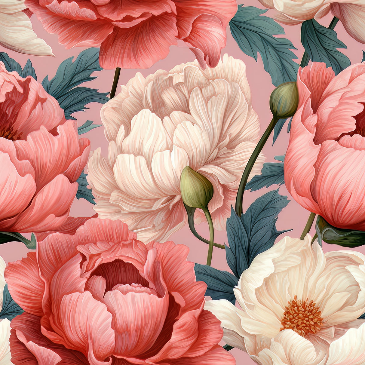 Wall Mural Bold Flower 3 Poster och Canvastavla
