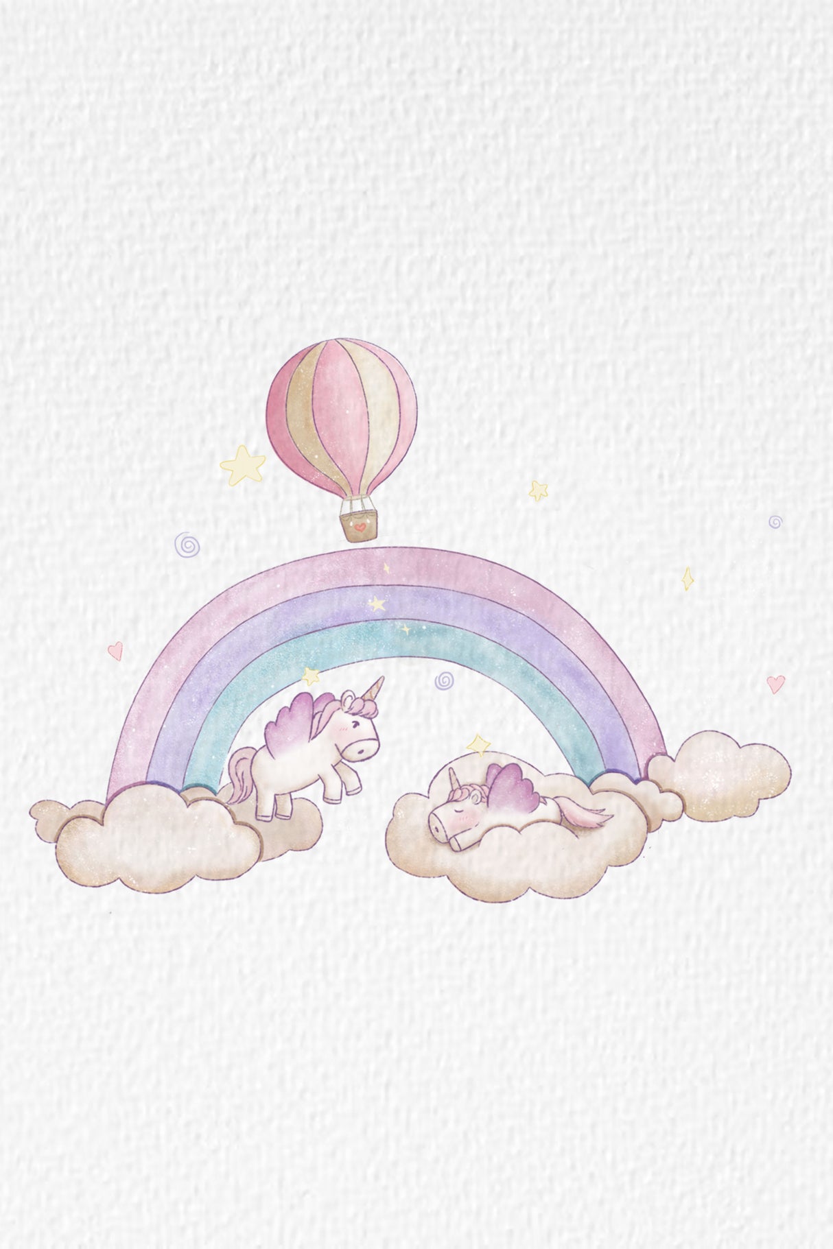 Kawai Cloudy Unicorn Poster och Canvastavla