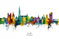 Ulm Germany Skyline Poster och Canvastavla