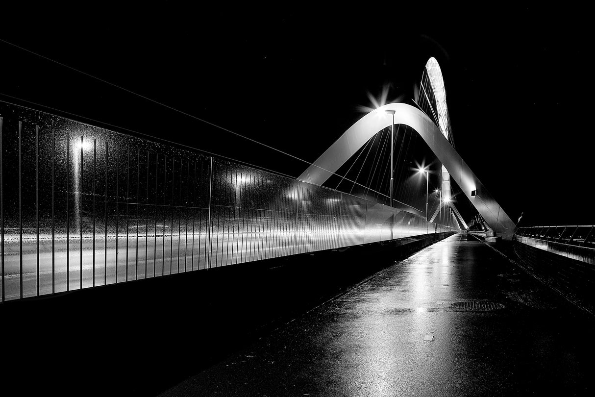 The bridge in the rain. Poster och Canvastavla