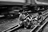 Slum on the railway Poster och Canvastavla