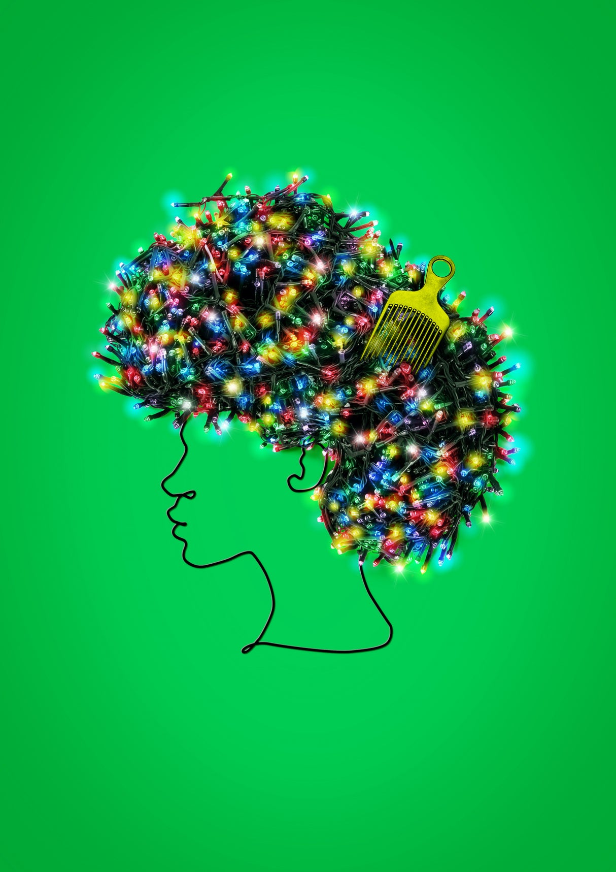 Afro Lights Poster och Canvastavla