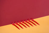 Very simple still life with red forks Poster och Canvastavla
