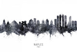Naples Italy Skyline Poster och Canvastavla