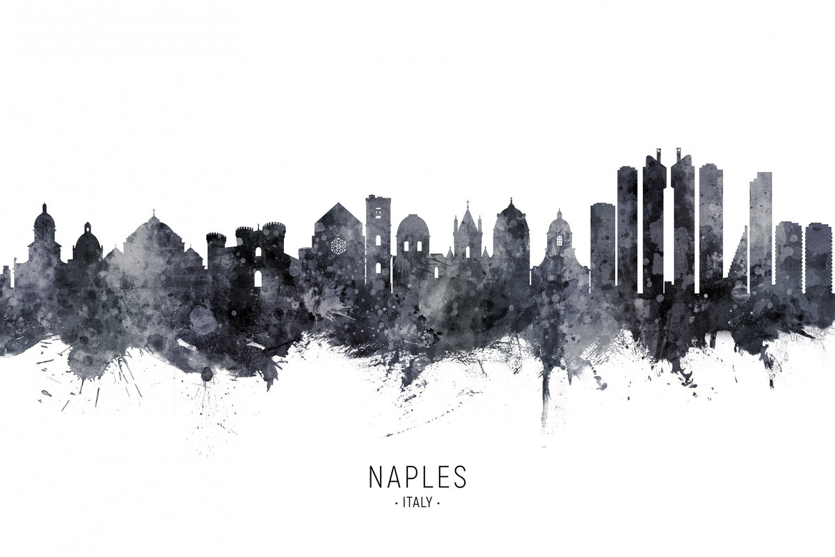 Naples Italy Skyline Poster och Canvastavla