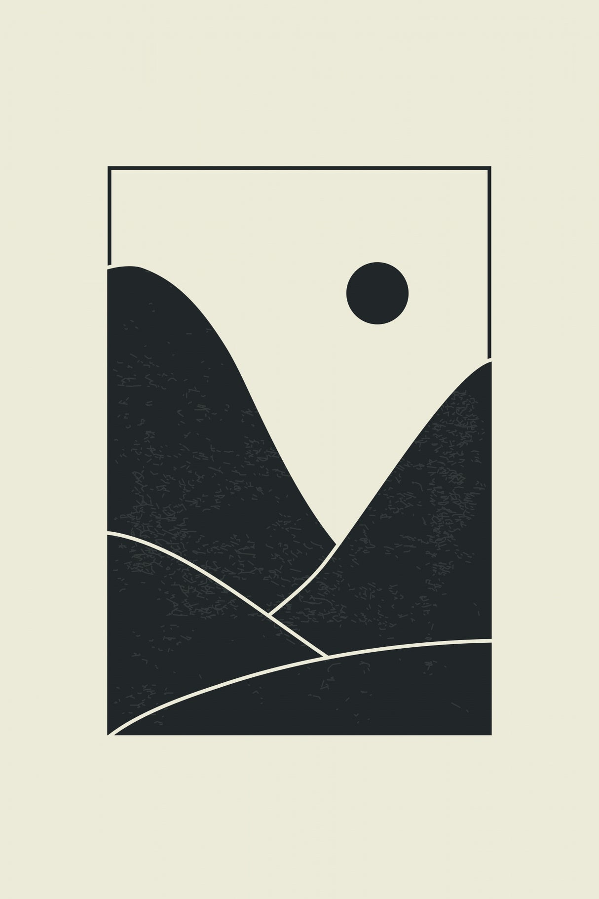 Minimal Mountains #4 Poster och Canvastavla