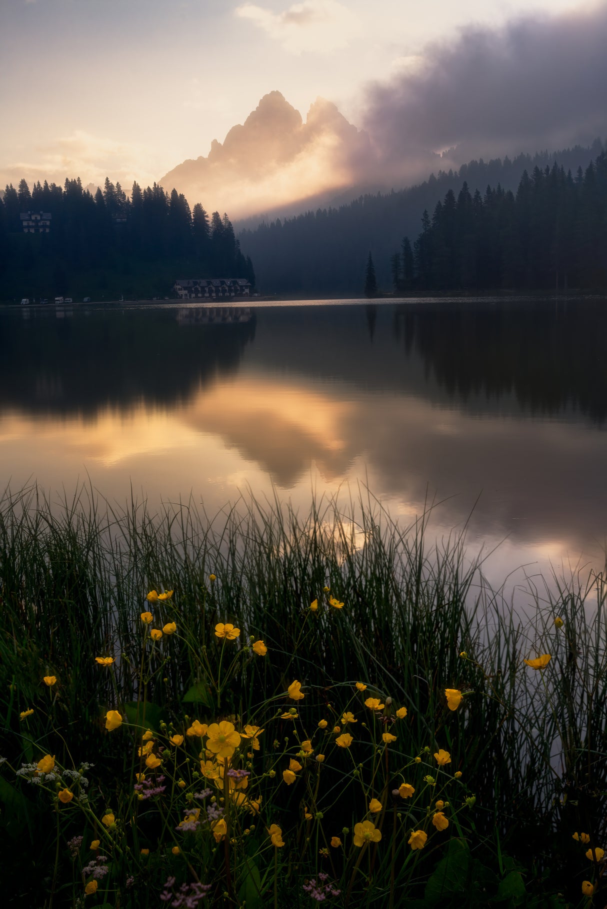 Misurina Morning Poster och Canvastavla