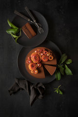 Dark chocolate and nectarine roses Poster och Canvastavla