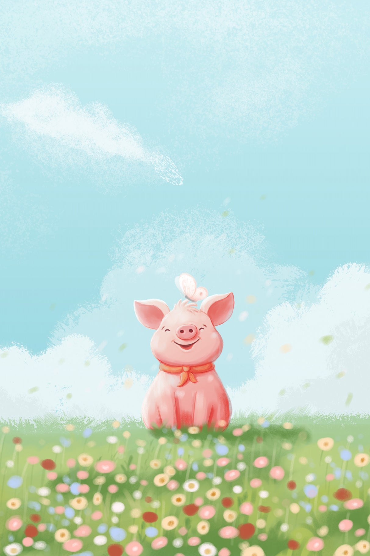 Cute Pig Poster och Canvastavla