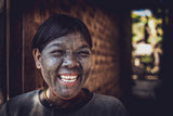 the tatooed chin woman Poster och Canvastavla