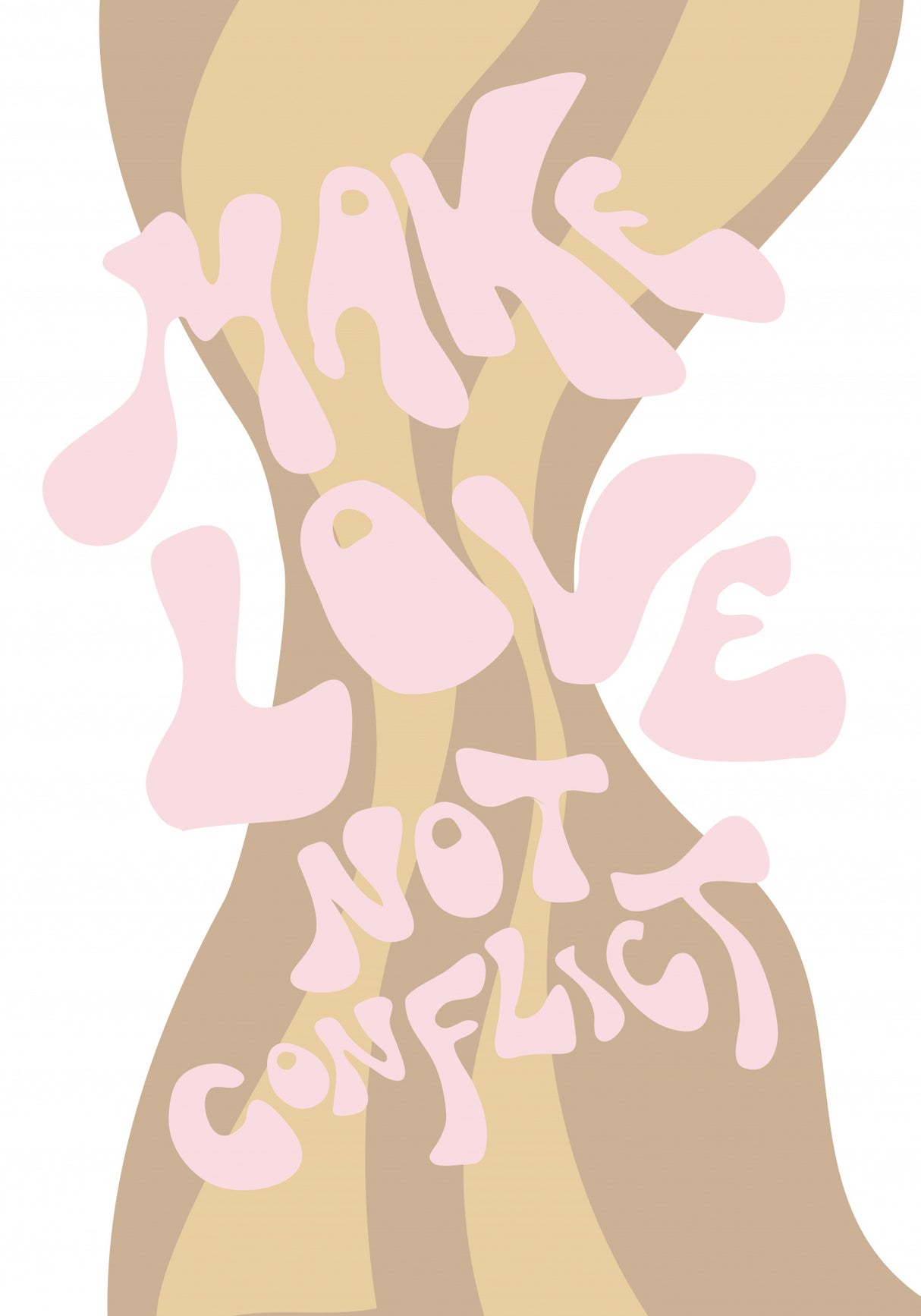 Make Love not Conflict Poster och Canvastavla