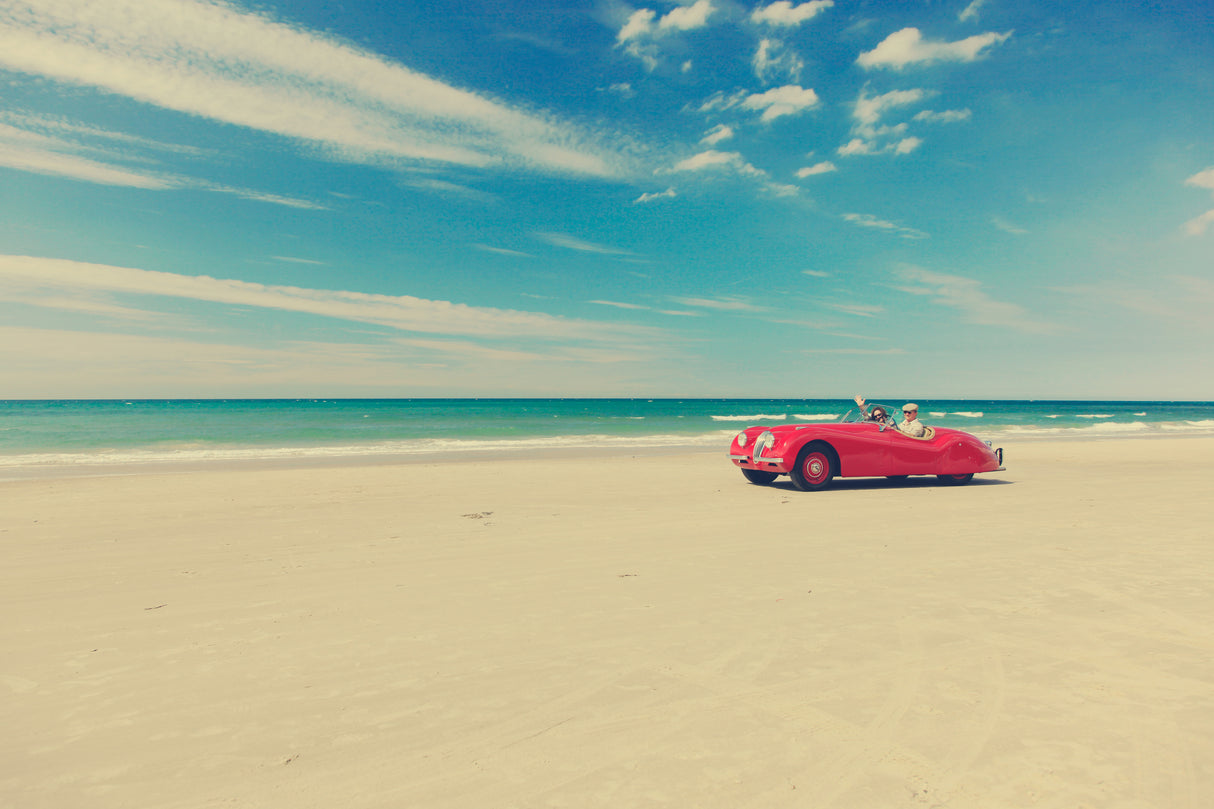 The red car Poster och Canvastavla