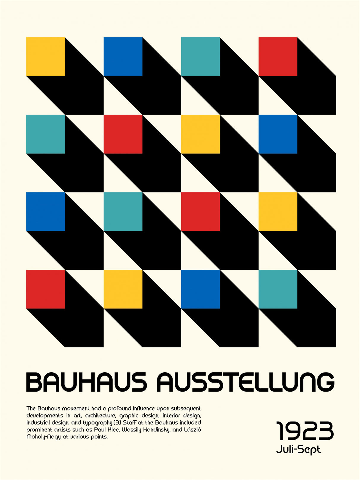 Bauhaus Ausstellung Poster och Canvastavla