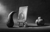 The nude. Making a sketch. Poster och Canvastavla