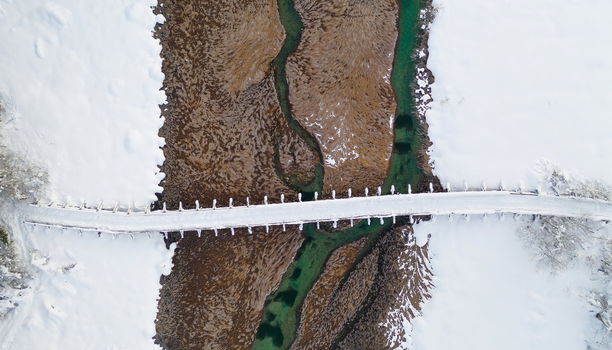 Winter bridge Poster och Canvastavla
