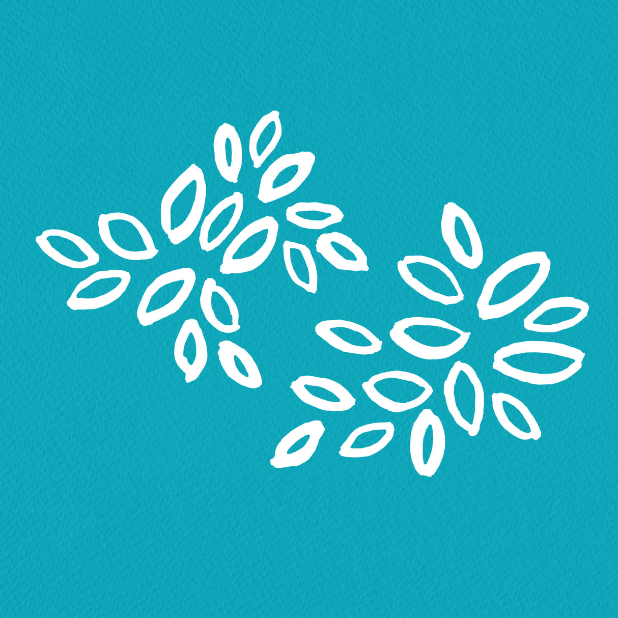 White Green Background Petals Oval Fy! Poster och Canvastavla