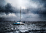 Little teal boat Poster och Canvastavla