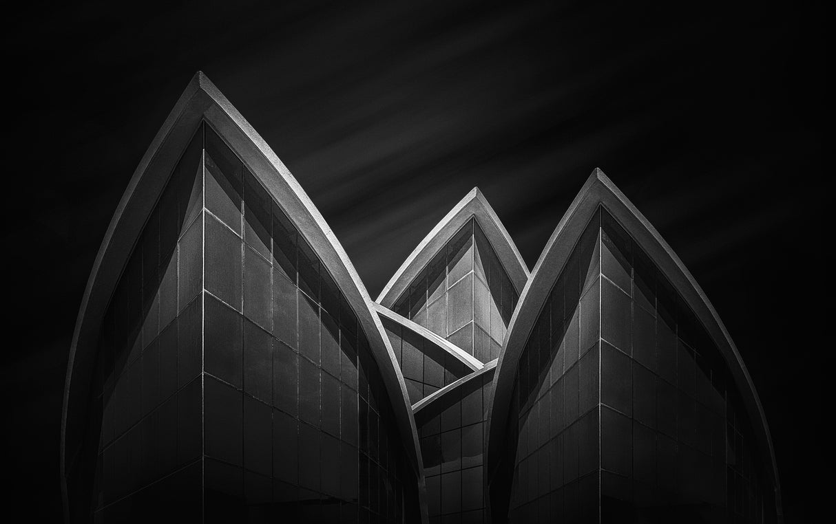 Curved Triangles Poster och Canvastavla