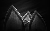 Curved Triangles Poster och Canvastavla