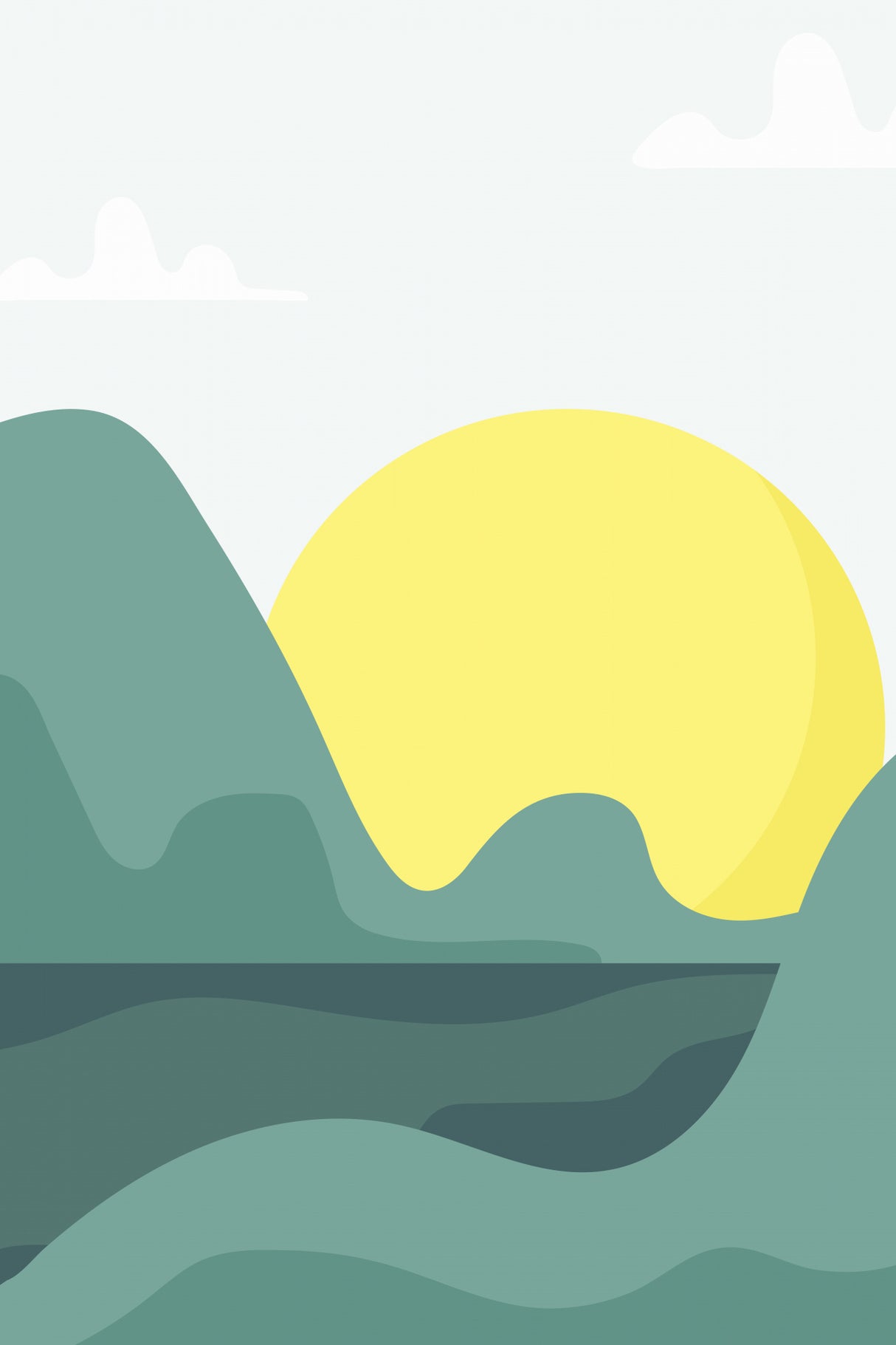 Boho Sunny Landscape #1 Poster och Canvastavla
