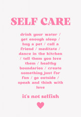 Self Care Poster och Canvastavla