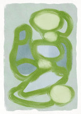 Green Circles 2 Poster och Canvastavla